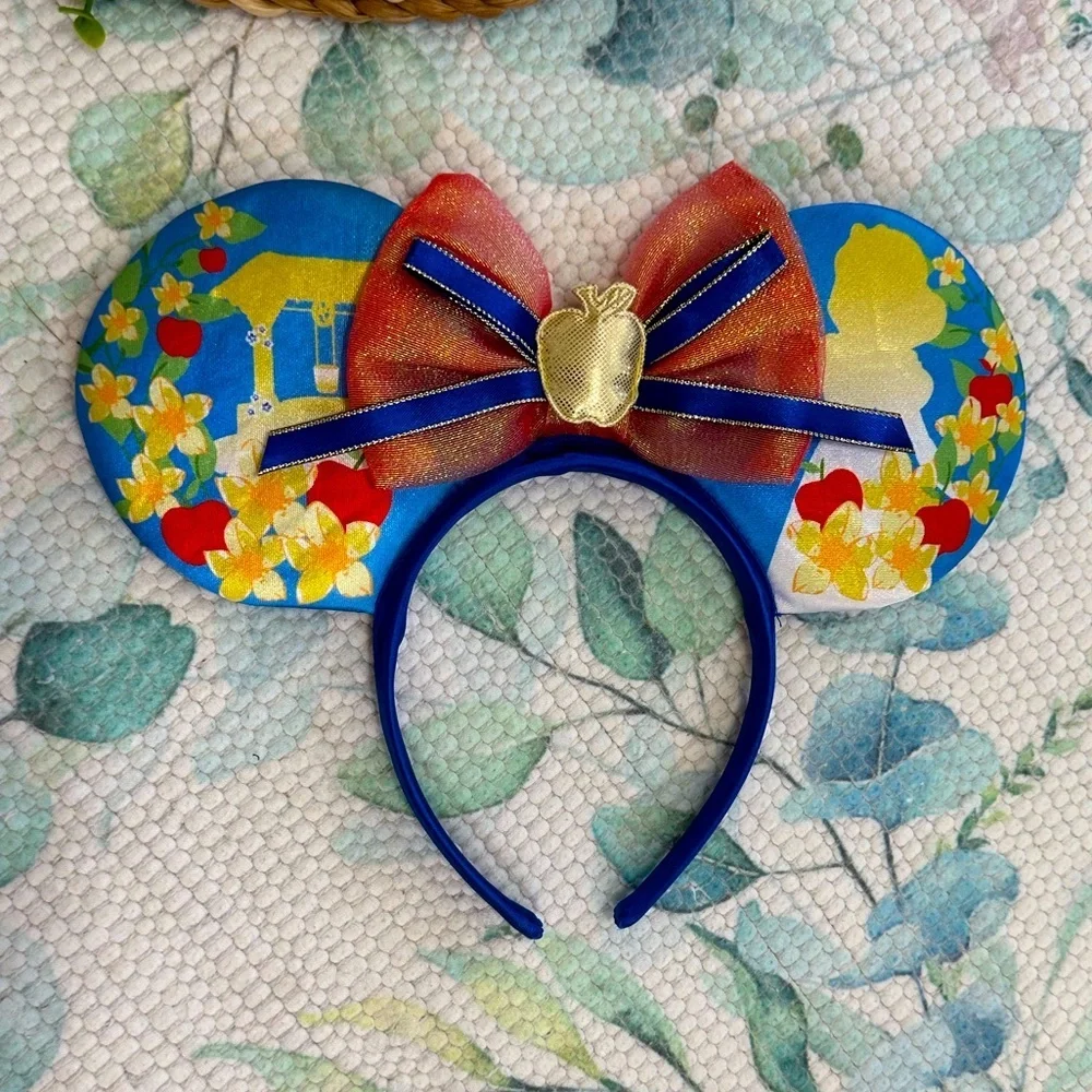 Colorful Mouse Ears Headband with Bow
